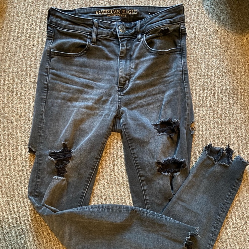 American eagle jeans with distressed look